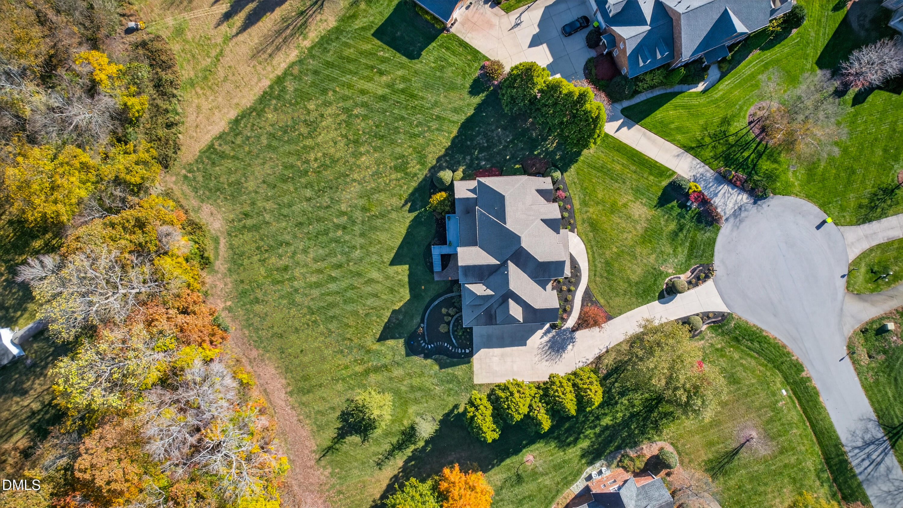4900 Robdot Drive Oak Ridge, NC 27310 - Photo 57 of 58 an aerial view of house with yard and swimming pool