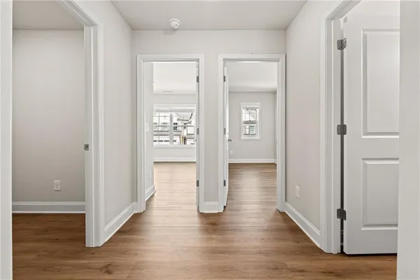 a view of small space with racks on the wall