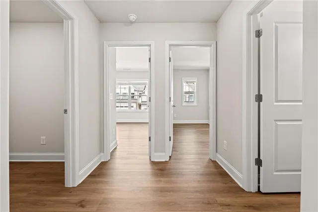 a view of small space with racks on the wall