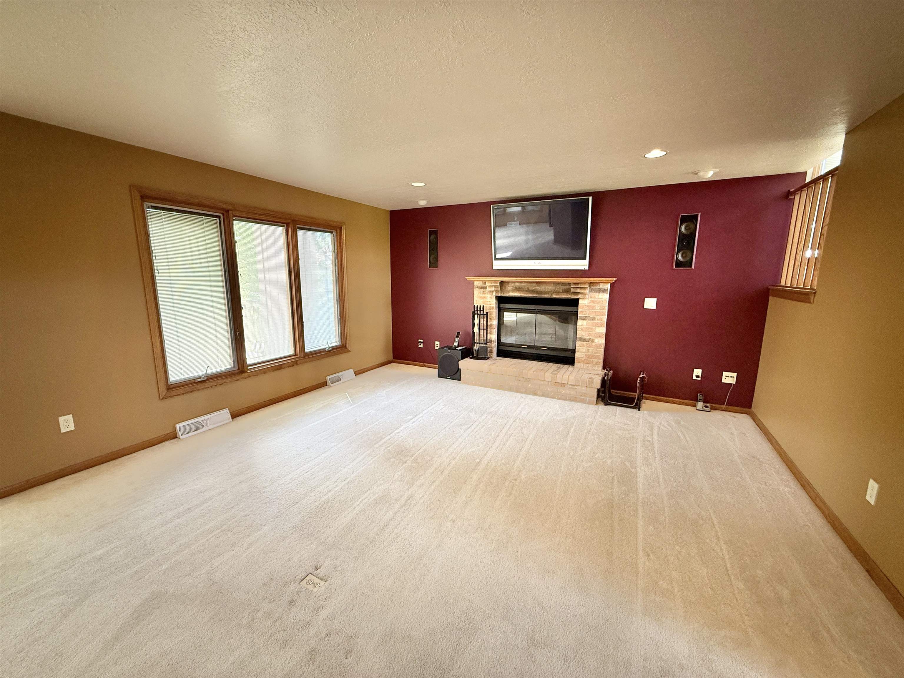 5449 South Branch Court Rochelle, IL 61068 - Photo 9 of 45 a view of an empty room with a fireplace and a window