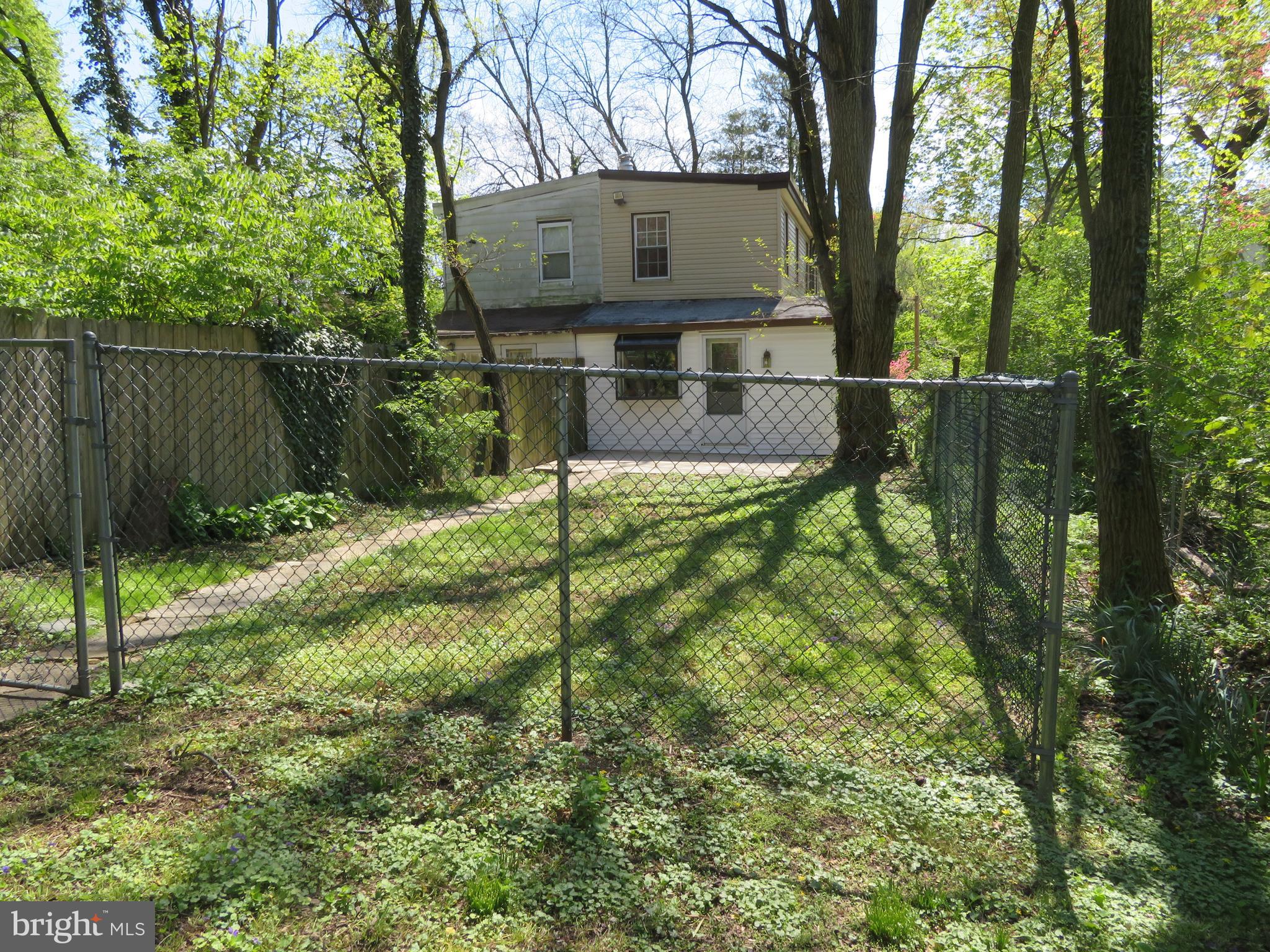 Fenced portion of yard