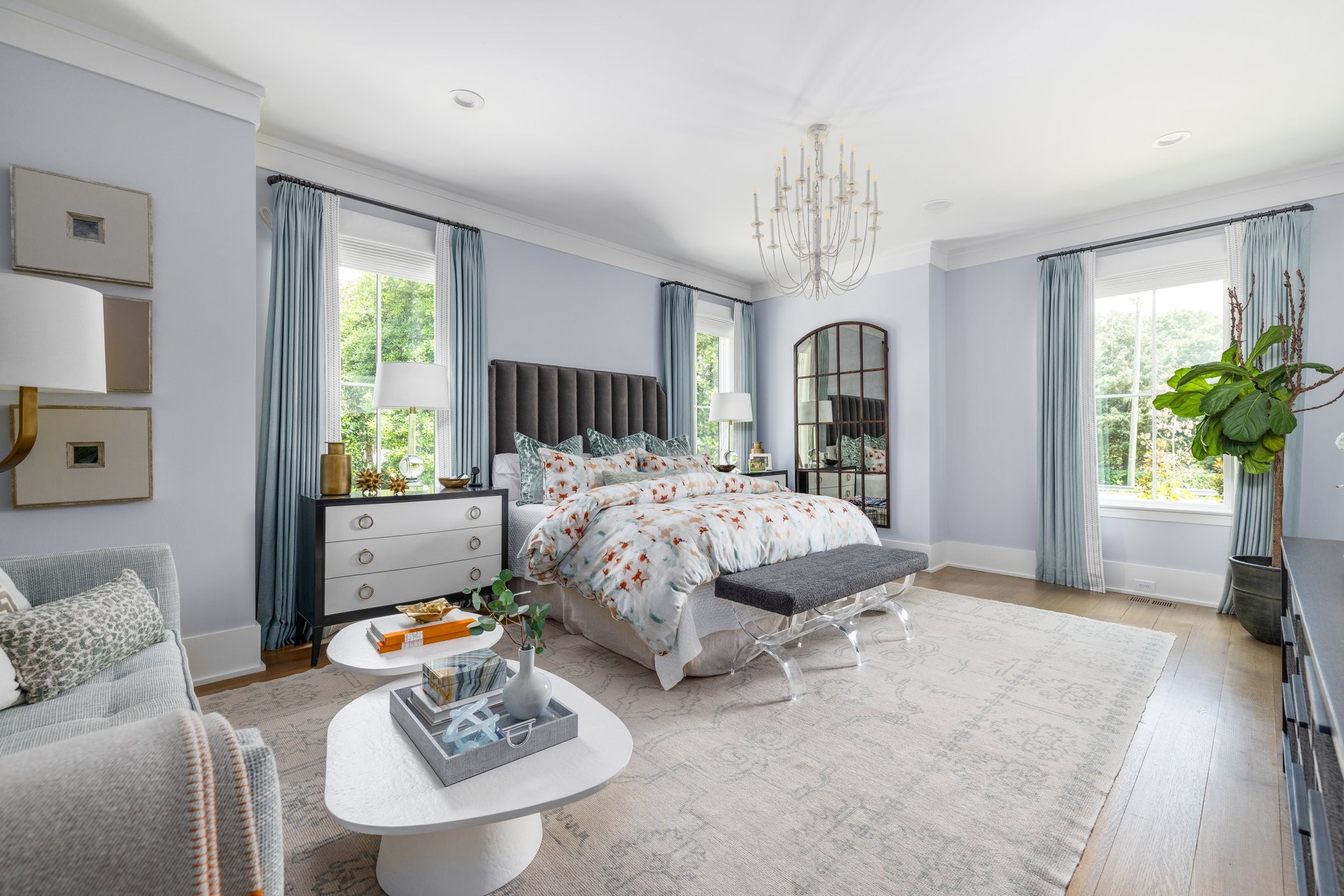 280 Harding Place Nashville, TN 37205 - Photo 33 of 79 a bed room with furniture and a chandelier