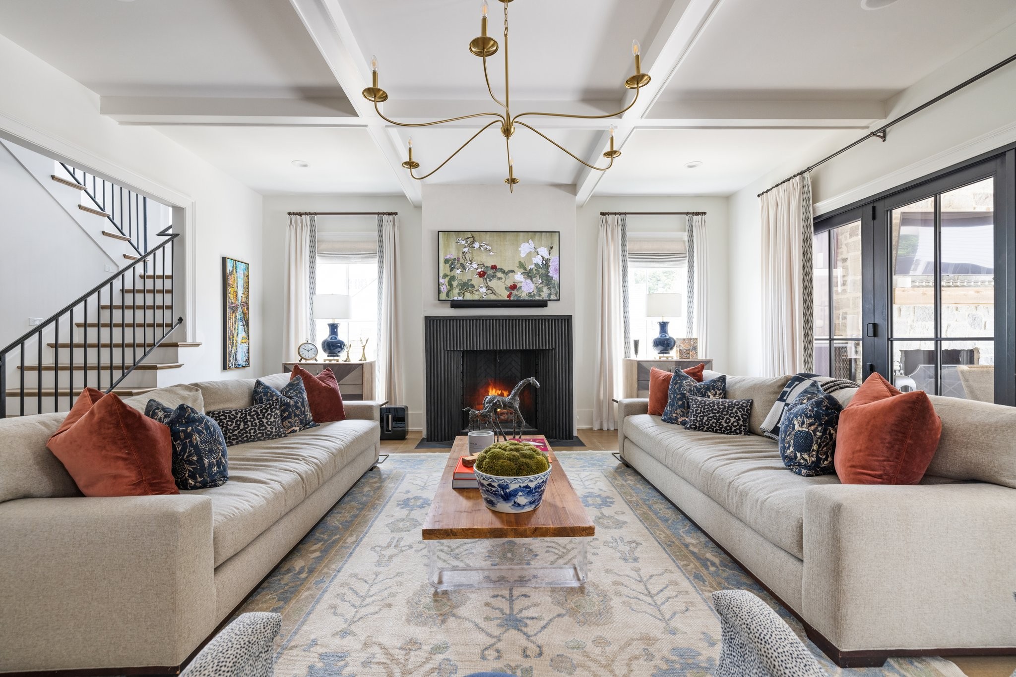 280 Harding Place Nashville, TN 37205 - Photo 5 of 79 a living room with furniture large window and a fireplace
