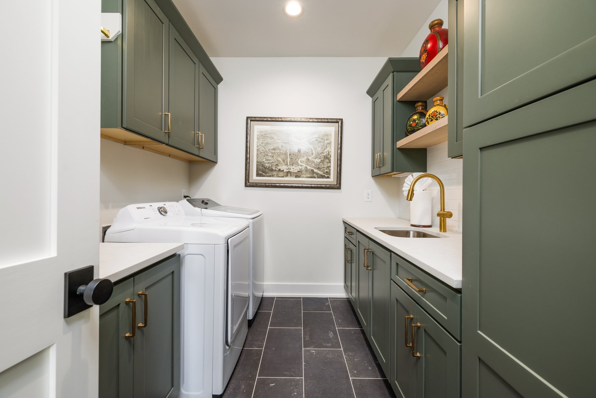 280 Harding Place Nashville, TN 37205 - Photo 59 of 79 a utility room with a sink dryer and washer