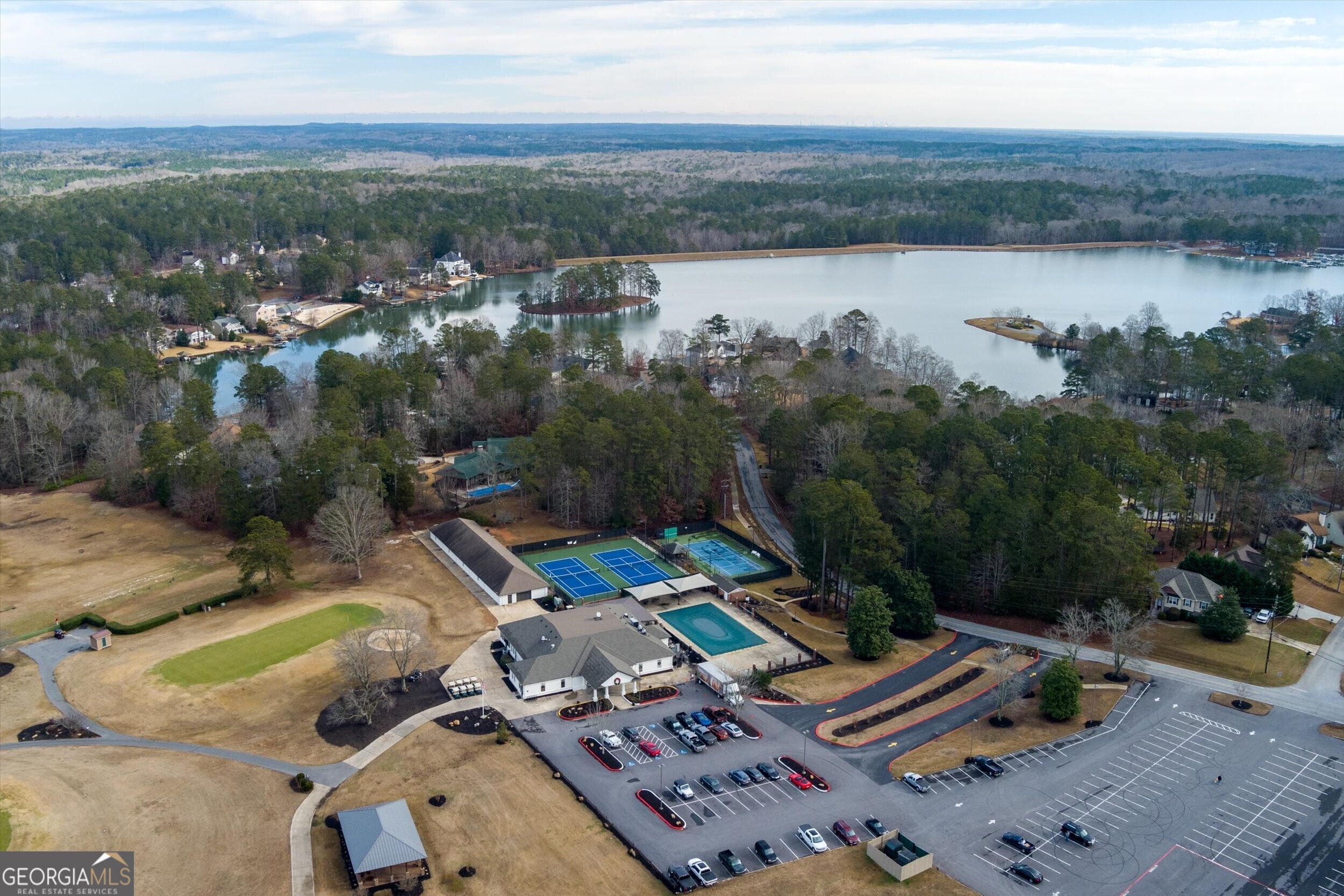 10038 Burford Court Villa Rica, GA 30180 - Photo 15 of 18 an aerial view of a swimming pool with mountain view