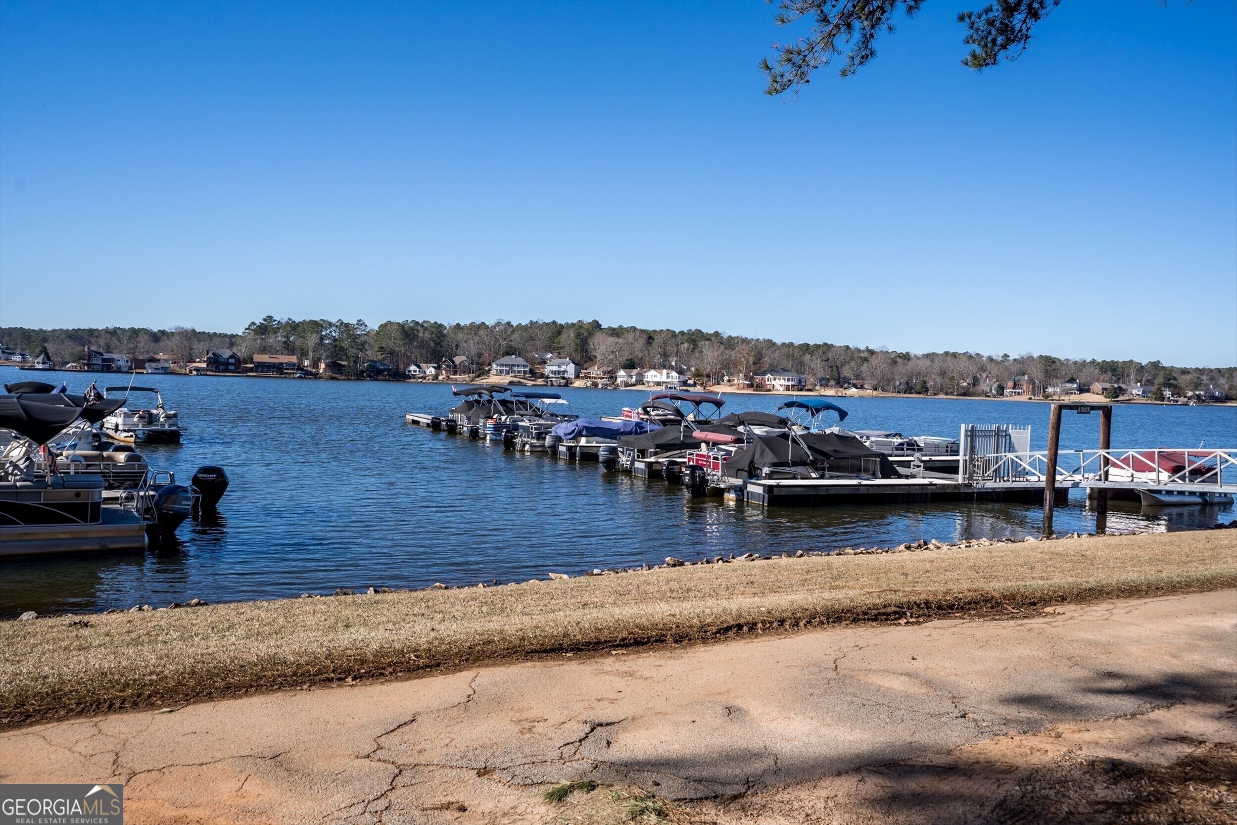 10038 Burford Court Villa Rica, GA 30180 - Photo 8 of 18 a view of a lake with boats and trees