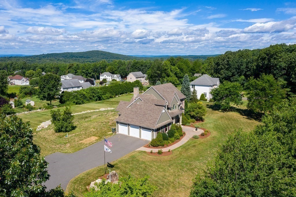 290 Three Rivers Road Wilbraham, MA 01095 - Photo 38 of 42 an aerial view of residential houses with outdoor space and lake view