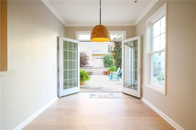 a view of a chair and table in the terrace