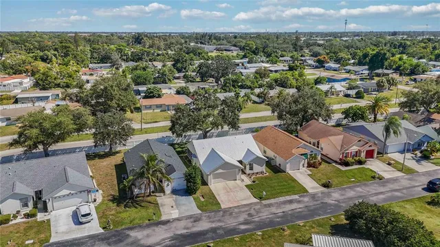 an aerial view of multiple house