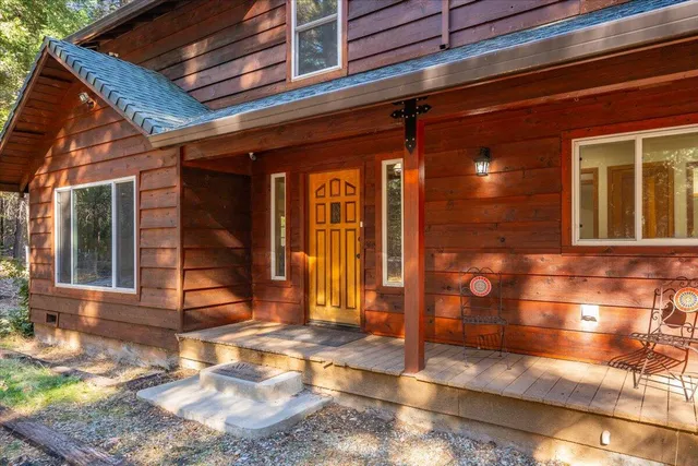 a view of a brick building with a entrance