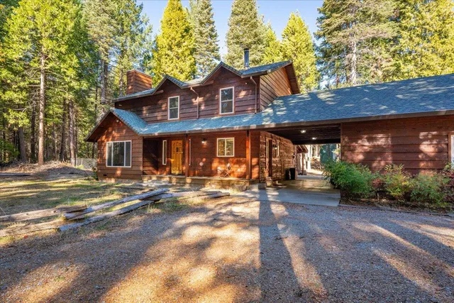 a view of a house with a patio