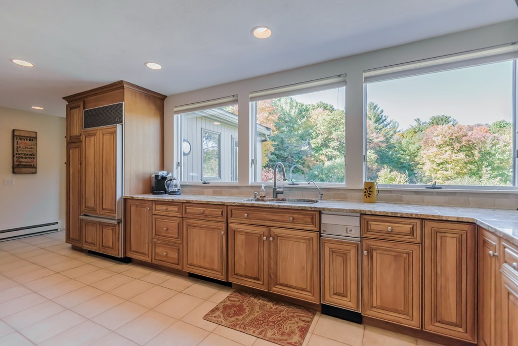 351 Main Street Boxford, MA 01921 - Photo 2 of 30 a large bathroom with a large window sink and refrigerator