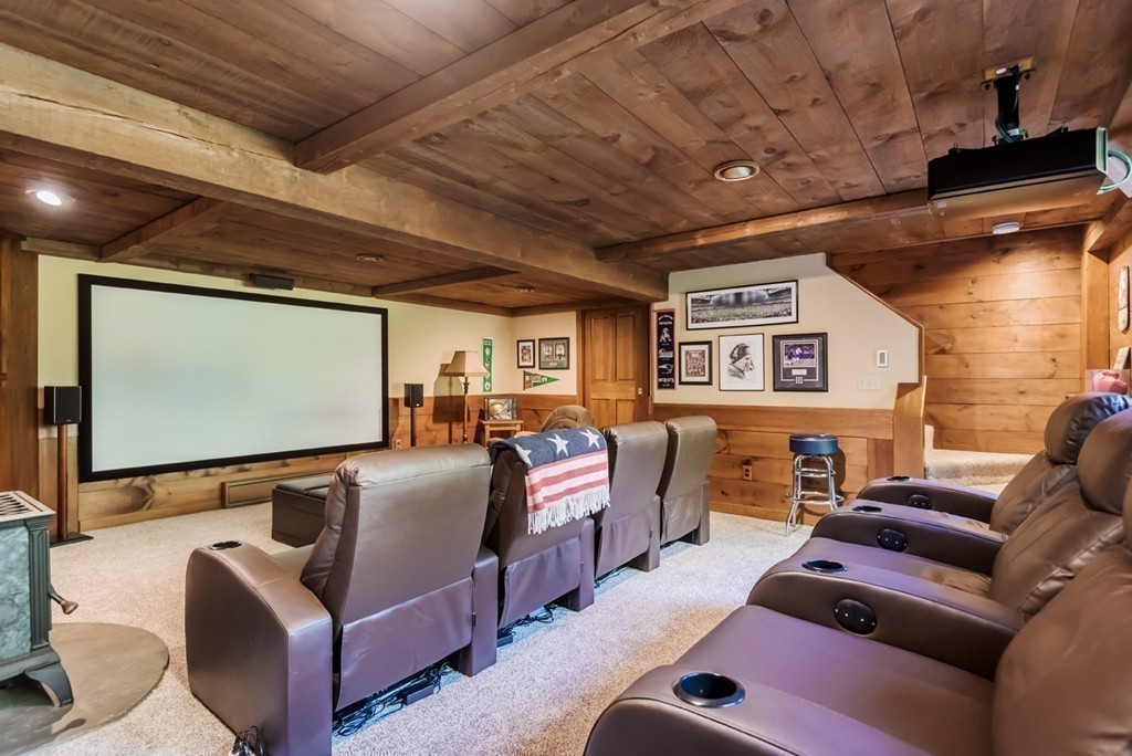 351 Main Street Boxford, MA 01921 - Photo 23 of 30 a living room with furniture and a projector