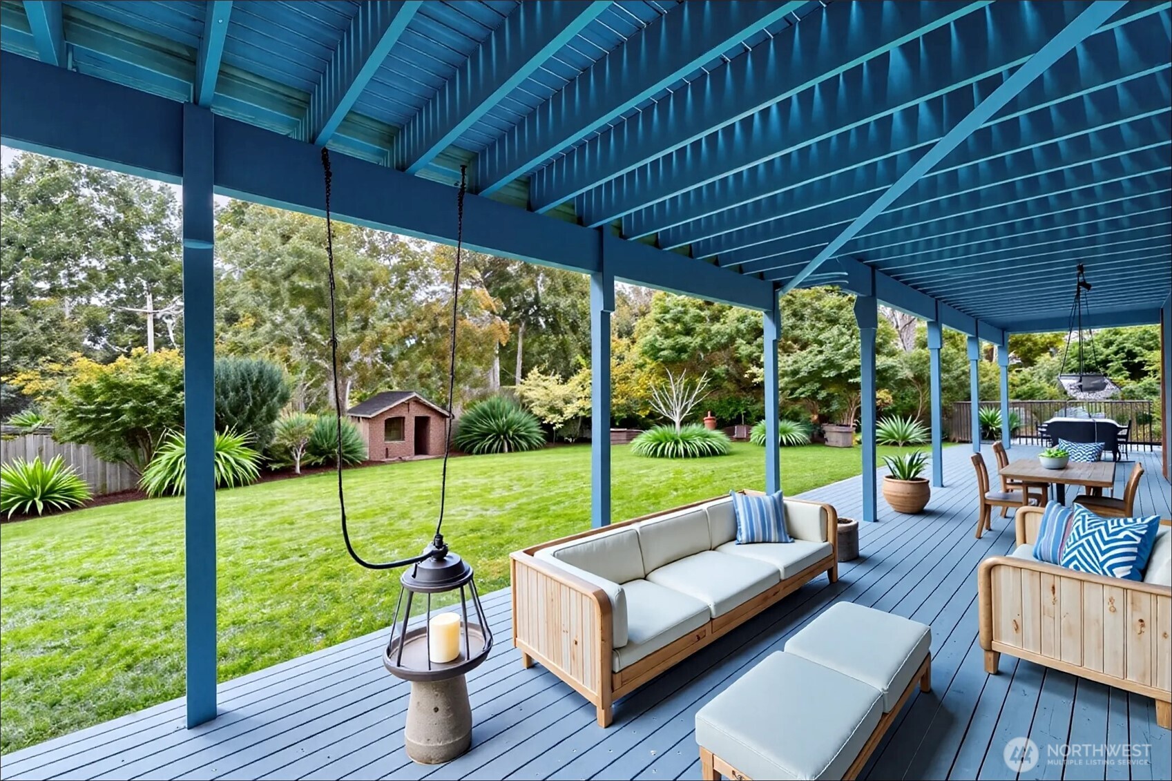 18308 Southeast 145th Street Renton, WA 98059 - Photo 15 of 26 a view of deck with furniture and garden