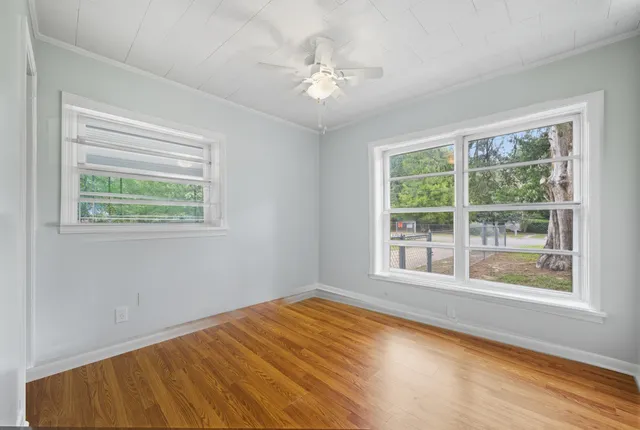 wooden floor in an empty room