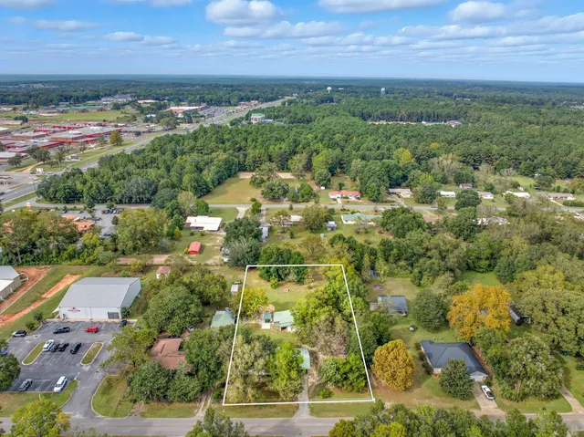 an aerial view of multiple house