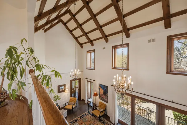a view of a entryway with furniture and stairs