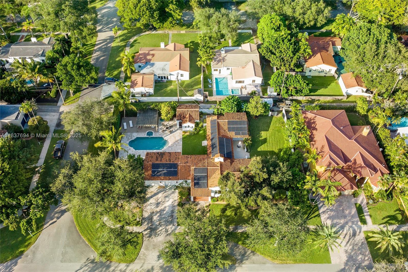 113 Northeast 101st Street Miami Shores, FL 33138 - Photo 53 of 56 an aerial view of residential houses with outdoor space and trees all around