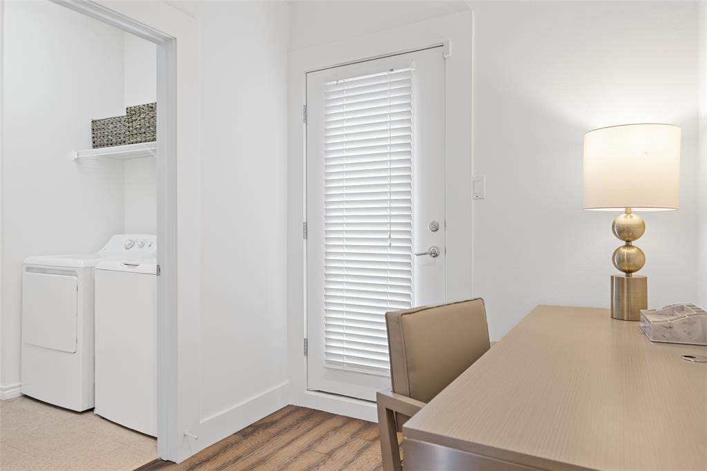 4312 McKinney Avenue, Unit 4 Dallas, TX 75205 - Photo 27 of 34 Office space with washer and dryer and light wood-style floors