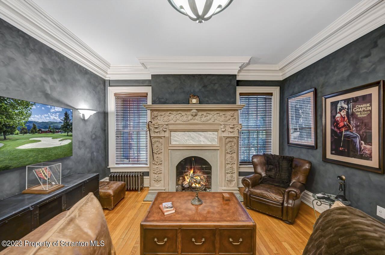 1000 Clay Avenue Scranton, PA 18510 - Photo 19 of 90 a living room with furniture a fireplace and a flat screen tv