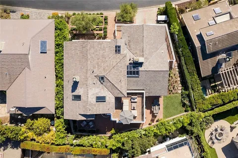 a view of a brick building with a large window