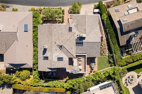 a view of a brick building with a large window