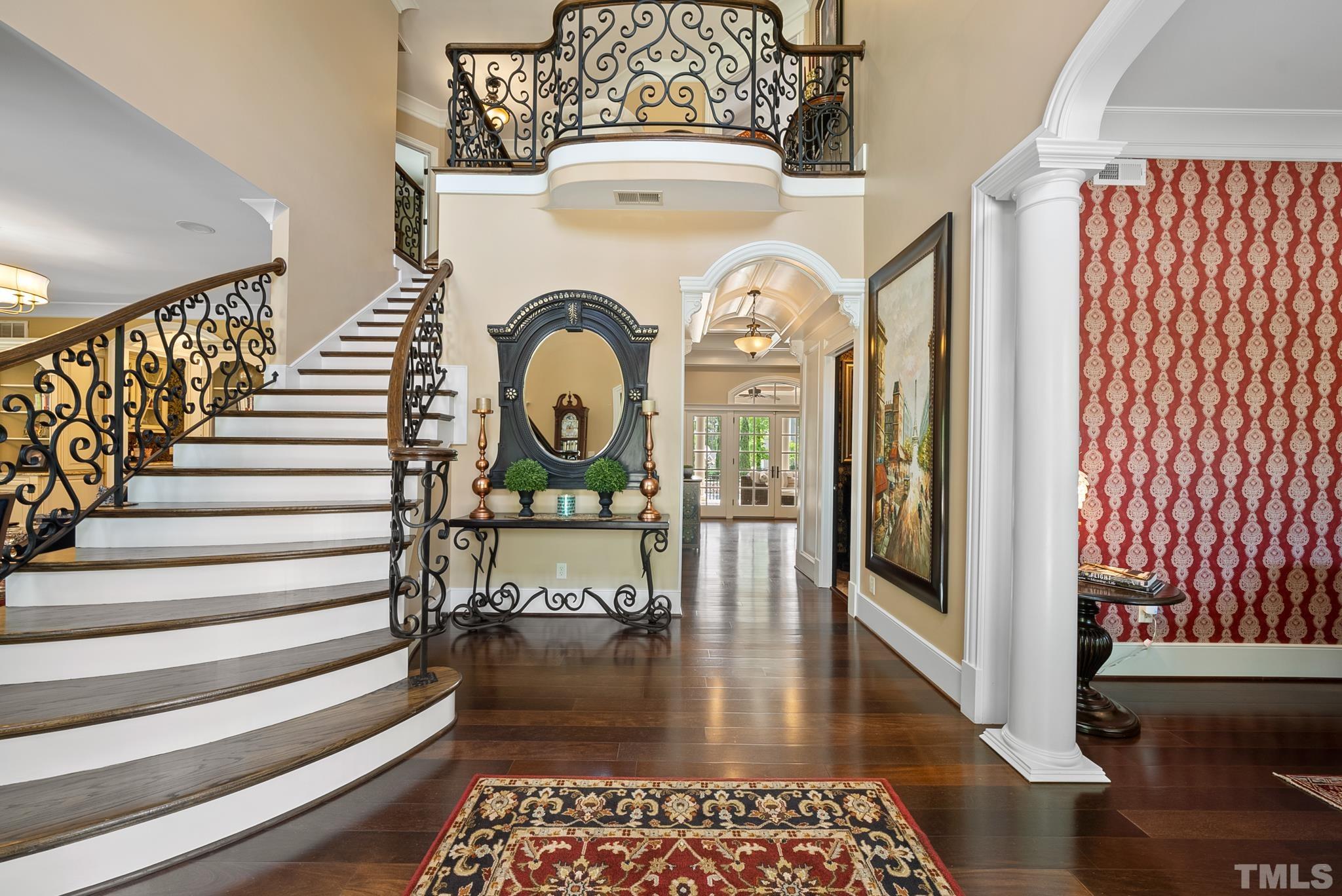 1204 Hedgelawn Way Raleigh, NC 27615 - Photo 5 of 44 a view of entryway livingroom and hall with wooden floor