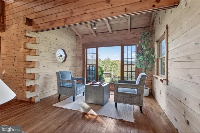 a outdoor living space with furniture