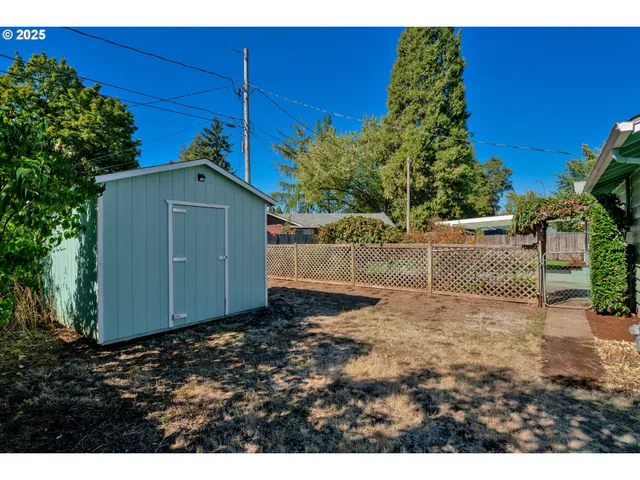 a backyard of a house