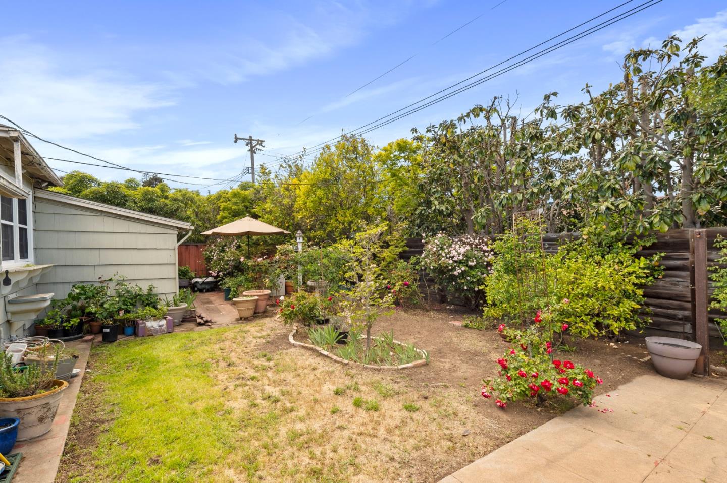 114 Arrowood Lane San Mateo, CA 94403 - Photo 20 of 28 a view of a backyard with plants and a patio