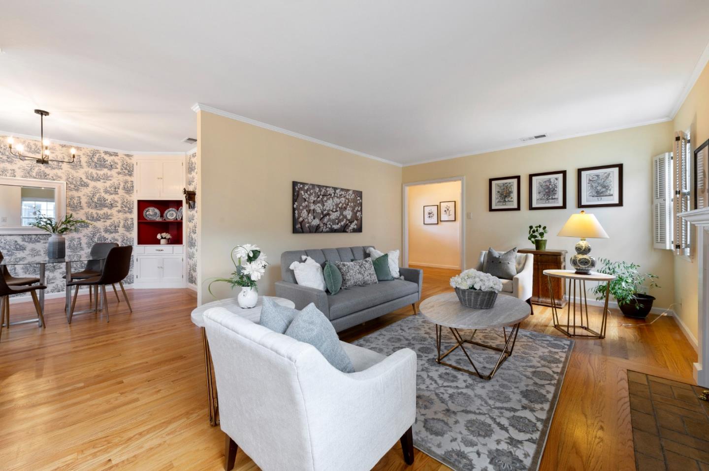 114 Arrowood Lane San Mateo, CA 94403 - Photo 6 of 28 a living room with furniture and wooden floor
