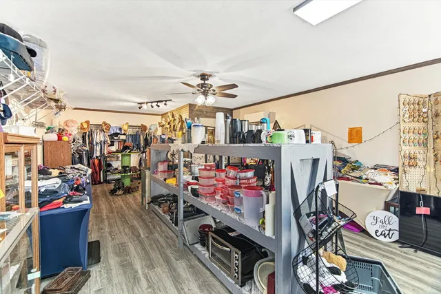 a view of a trees with a big yard