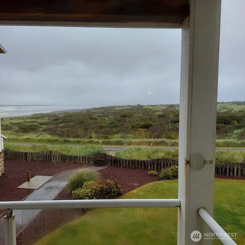 a view of a ocean from a balcony