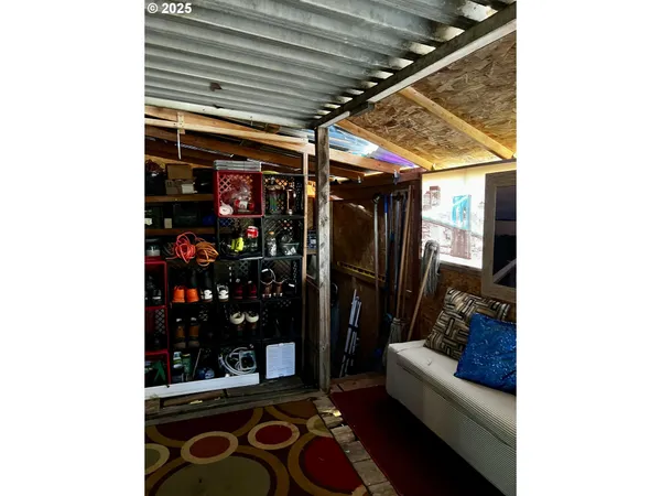 a view of store room with shelves