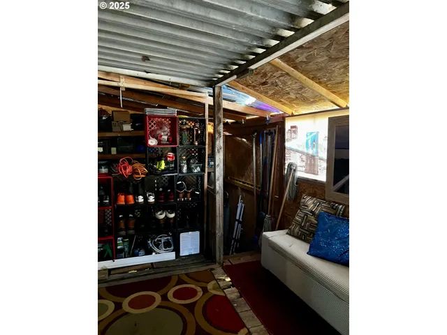 a view of store room with shelves