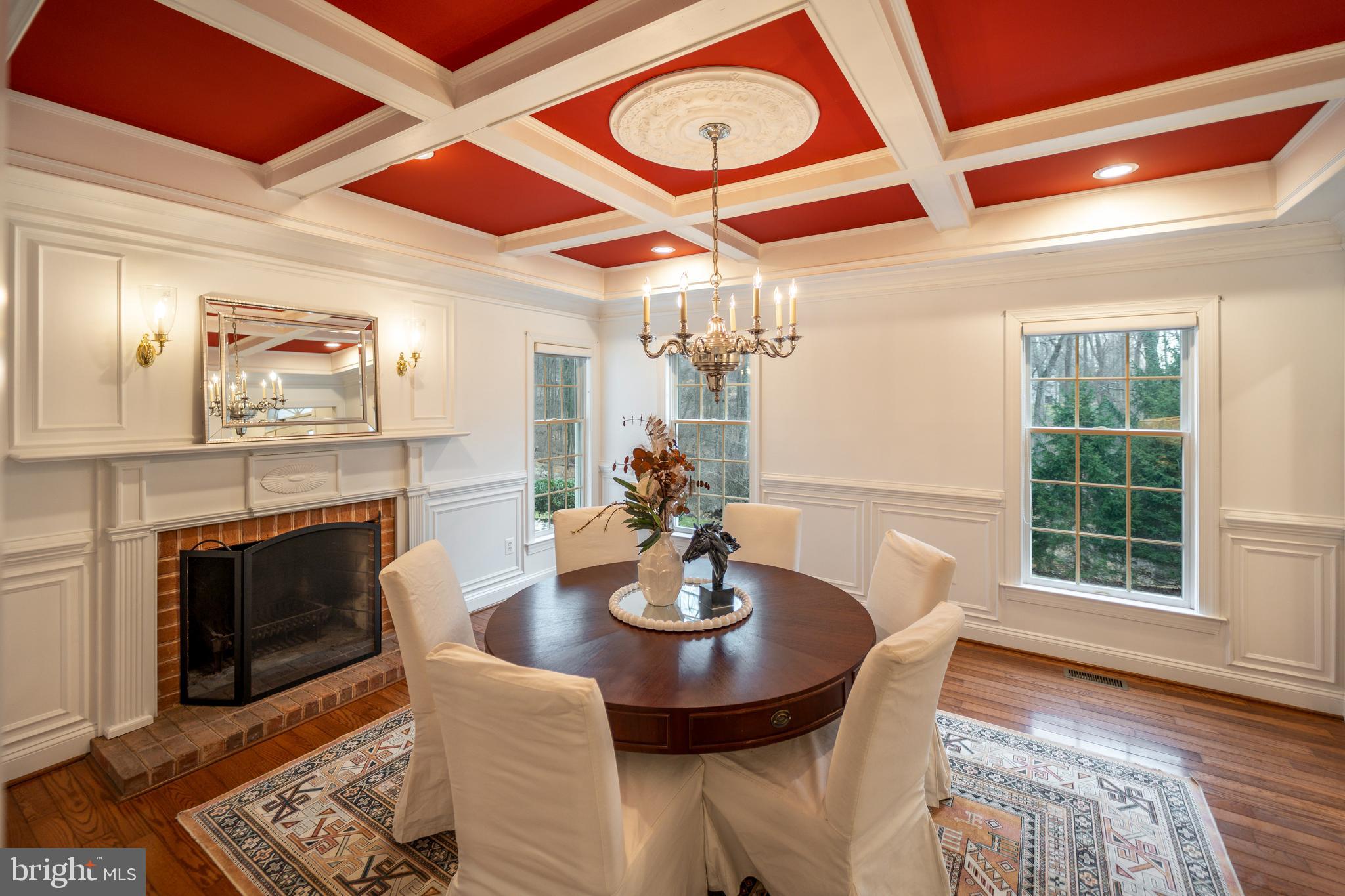 11112 Old Carriage Road Glen Arm, MD 21057 - Photo 11 of 83 Dining Room with Wood Burning Fireplace