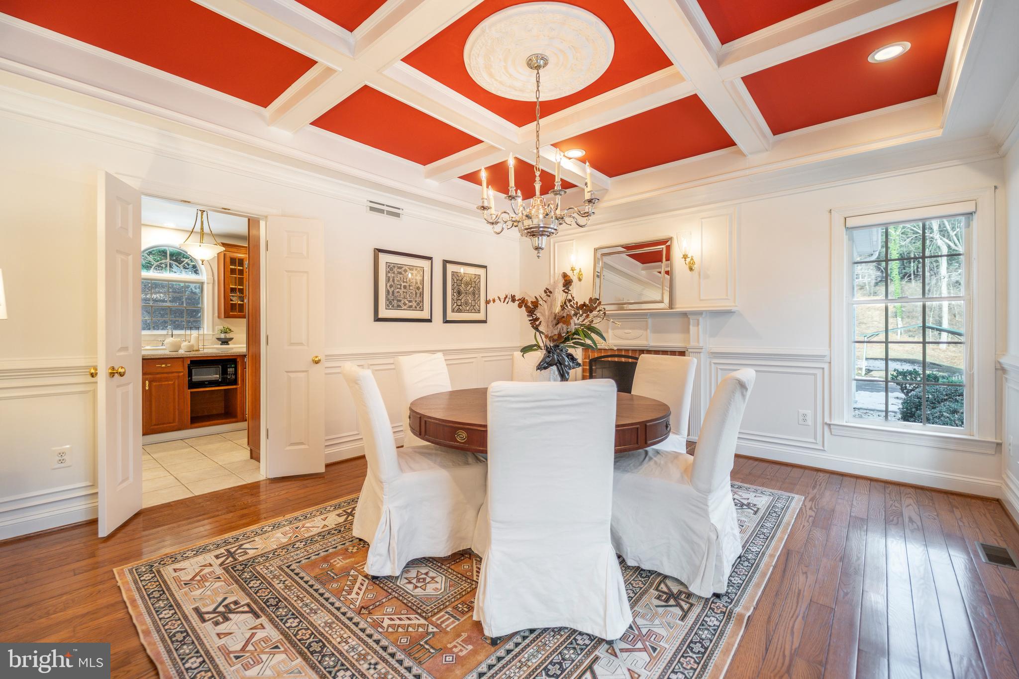 11112 Old Carriage Road Glen Arm, MD 21057 - Photo 12 of 83 Dining Room with Wood Burning Fireplace