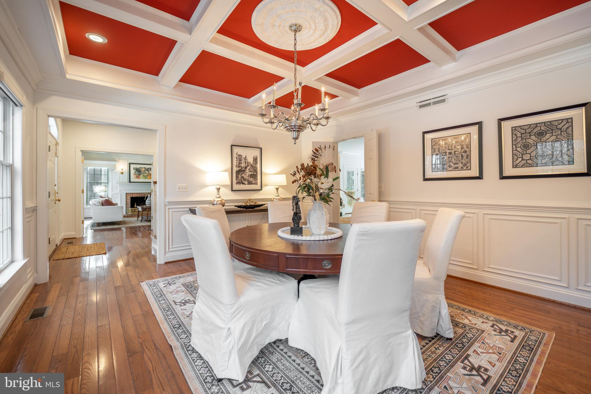 11112 Old Carriage Road Glen Arm, MD 21057 - Photo 13 of 83 Dining Room with Wood Burning Fireplace