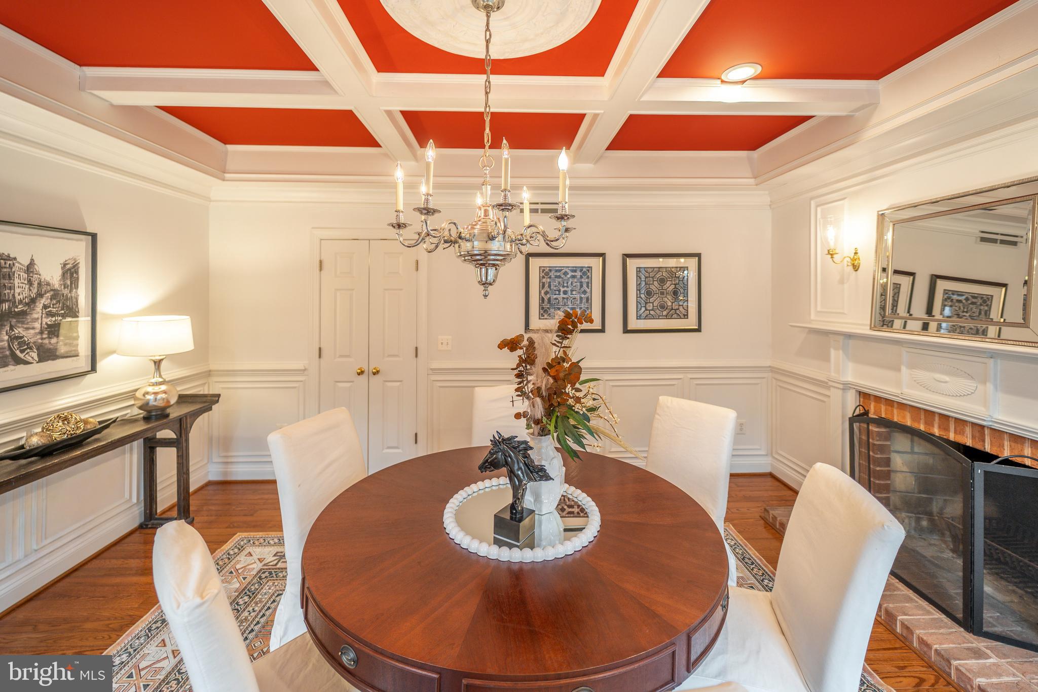 11112 Old Carriage Road Glen Arm, MD 21057 - Photo 10 of 83 Dining Room with Wood Burning Fireplace