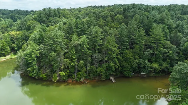 an aerial view of a houses with a yard