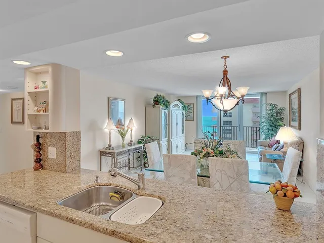 a living room with furniture flowerpot and a chandelier