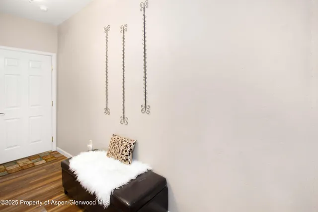 a bedroom with a bed