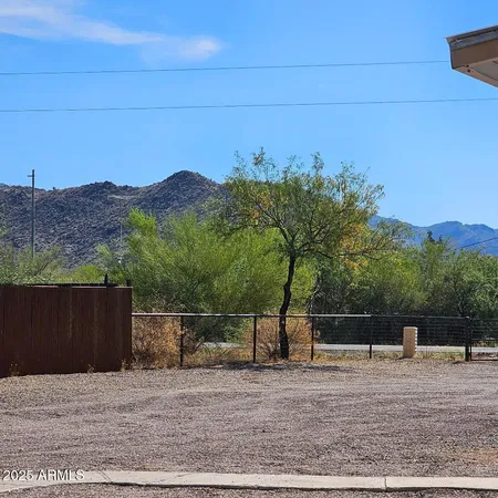 a view of a backyard