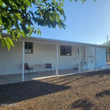 a backyard of a house