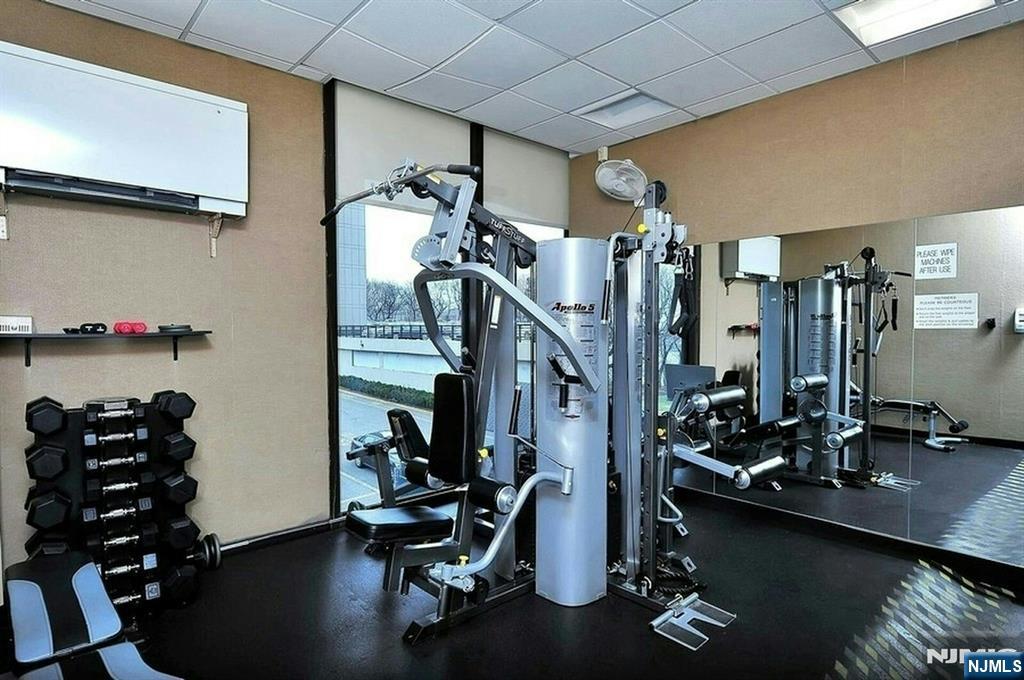 5 Horizon Road, Unit 907 Fort Lee, NJ 07024 - Photo 42 of 48 a view of a room with gym equipment