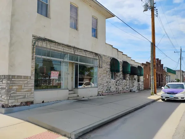 a car parked in front of building