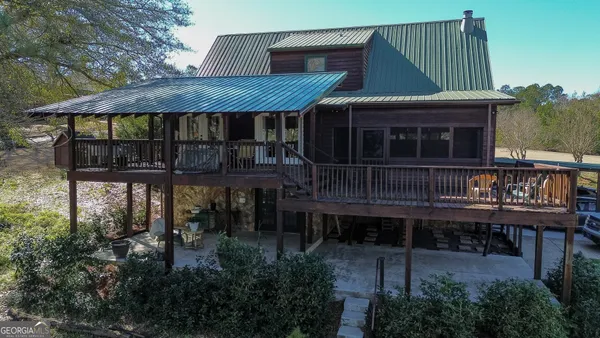 a front view of a house with balcony