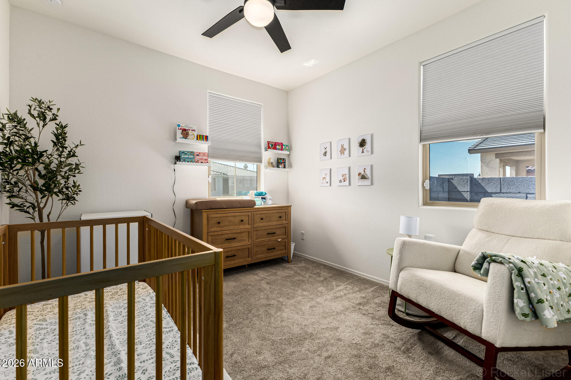 3022 West Estes Way Laveen, AZ 85339 - Photo 26 of 37 a bedroom with furniture and a wooden floor