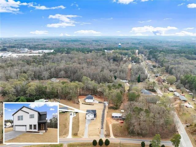 an aerial view of a city