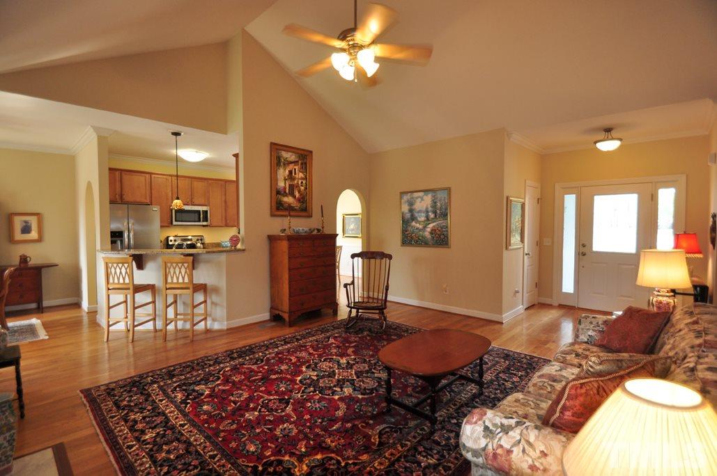 473 May Farm Road Pittsboro, NC 27312 - Photo 25 of 25 Another view into kitchen area from living room. Fabulous open floor plan great for easy living and entertaining.